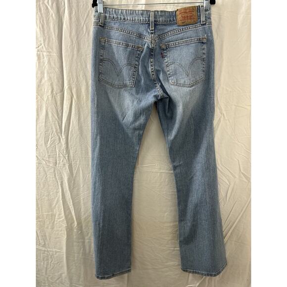 Levis Womens Blue 519 Low Flare Stretch Denim Jean Pants Size 11 JR M - Picture 12 of 13
